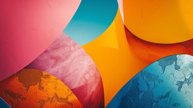 A collection of abstract shapes and textures representing the diversity and uniqueness of human experiences.