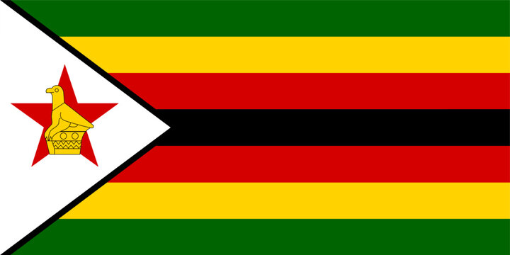 zimbabwe flag vector. vector illustration of the Zimbabwe flag. Vector illustration. EPS10