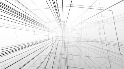 Obraz premium A series of lines representing the grid system of a city, forming a minimalist and geometric composition.