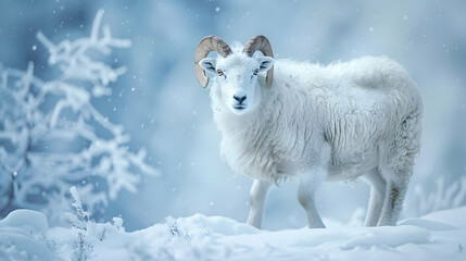 Naklejka premium Dall sheep lamb