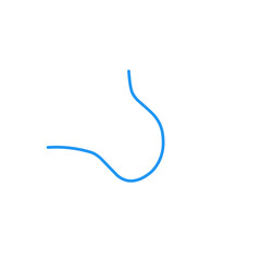 strands of blue thread