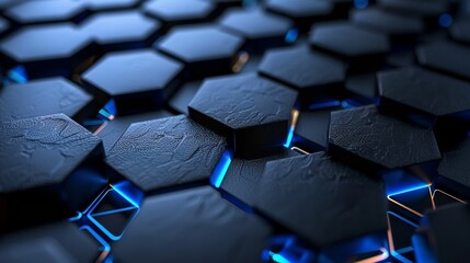 Fototapeta premium Modern illustration of a modern background with grey and blue hexagons