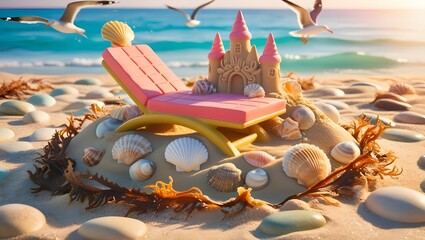 sand castle on the beach