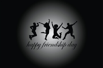 Friendship Day with elegance and sophistication using this striking black background design.