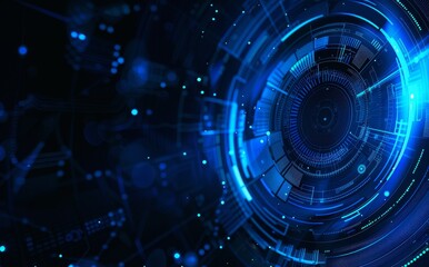 Obraz premium An abstract concept of digital technology and computer networking in the background