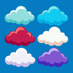 Obraz premium A stunning array of colorful clouds against a blue sky