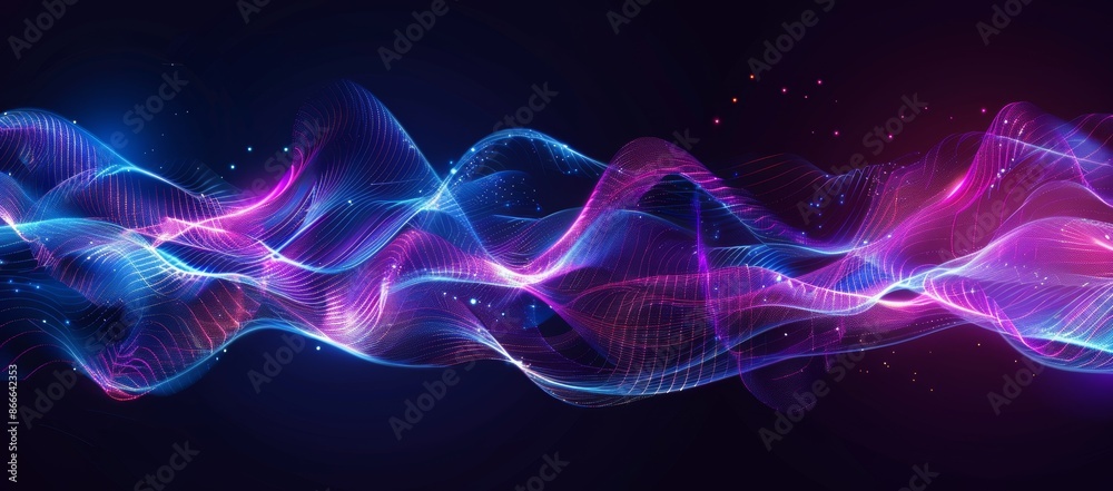 Poster this abstract design concept includes a dot point connect with a gradient line. it is suited for int