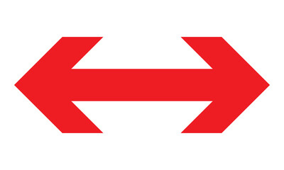 double Red Long arrow vector icon.eps10