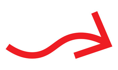 Red long Arrow icon . Vector of trendy long arrow left and right in flat style arrow or web design. eps 10