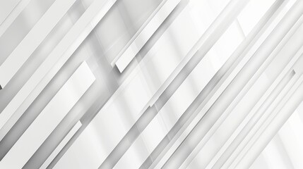 Obraz premium A white abstract geometric background is adorned with soft oblique stripes in a simple monochrome modern style.