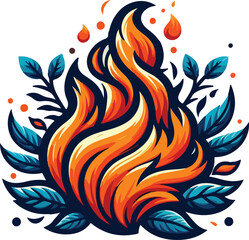 Fire Flame Vector Illustration Design