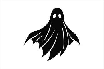 halloween ghost vector, halloween ghost vector illustration, halloween ghost silhouette of a isolated on a white background, eps, png, svg
