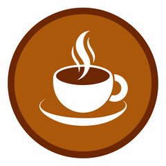 Obraz premium Coffee cup logo icon vector illustration. 