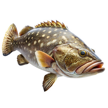 Close-Up of Spotted Grouper Fish