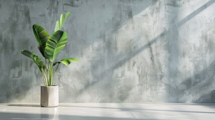 Houseplant displayed on table next to wall in color