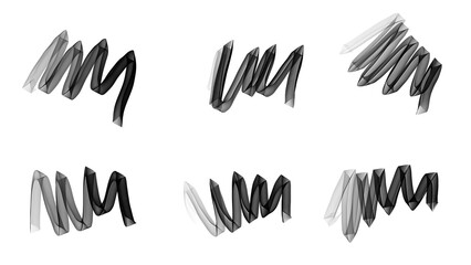 set of scribbles transparent png
