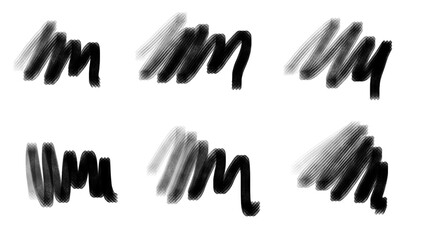 set of scribbles transparent png