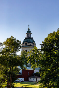 Gavle, Sweden The Heliga Trefaldighetskyrkan church in the downtown.