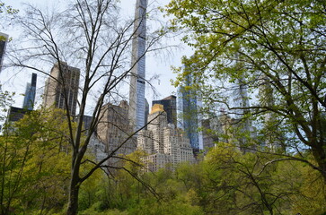 Manhattan widziany ze Central Parku wiosną © Ewa