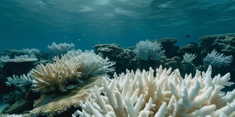 Underwater Coral Reef Scene with Vibrant Marine Life