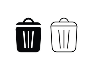 Delete or trash icon vector illustration. Recycling sign