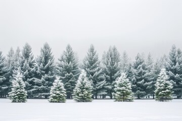 Obraz premium Scenic Winter Forest: Evergreens in Snow