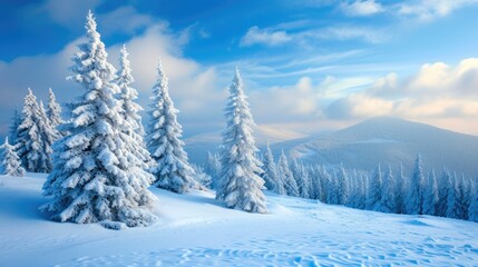 Fototapeta premium Scenic Winter Forest Landscape