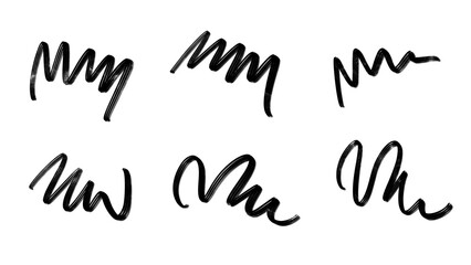 Set of scribbles transparent png