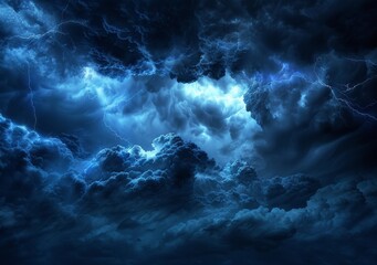 Thunderstorm with Dramatic Lightning Strikes