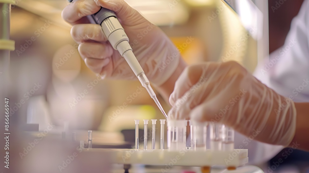 Poster Laboratory Technician Using a Pipette