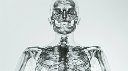 Unveil the inner structure: An X-ray of the human skeleton provides a fascinating glimpse into the body's framework and composition