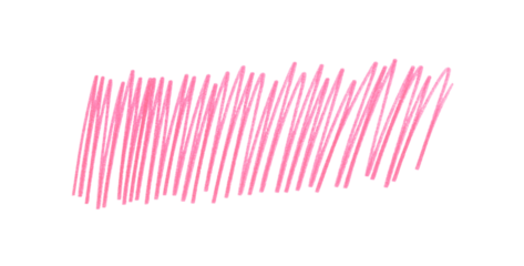 Pink pencil strip line stroke, line brush stroke in style on transparent background. abstract background.