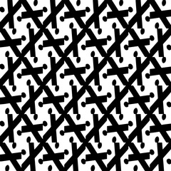 Adobe Illustrator AVector monochrome pattern, Abstract texture for fabric print, card, table cloth, furniture, banner, cover, invitation, decoration, wrapping.seamless repeating pattern.Black anrtwork
