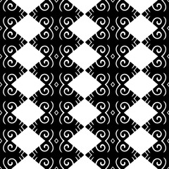 Vector monochrome pattern, Abstract texture for fabric print, card, table cloth, furniture, banner, cover, invitation, decoration, wrapping.seamless repeating pattern.Black and white background.