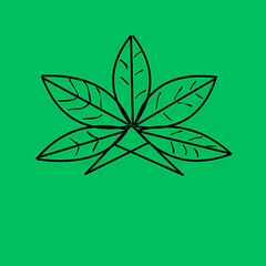 leaves with triangles simSimple Plant Logoilar to star's feet