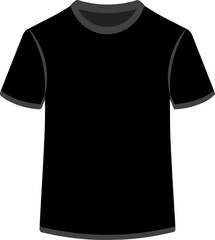 T-shirt front for print demonstration. Minimalist black t-shirt print