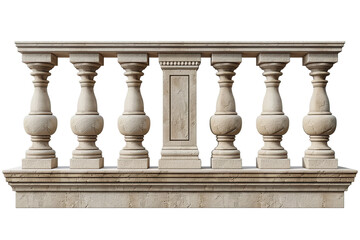 white stone balustrades with pillars