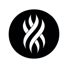 Hair Logo combine with letter O vector template