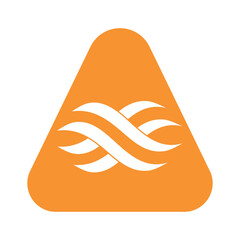 Initial wave Logo combine with letter A vector template