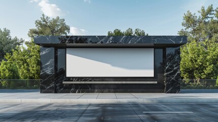 Obraz premium A dark room photo of mock up white clean billboard