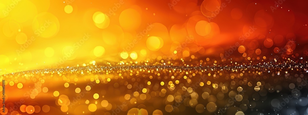 Wall mural a background with a gradient from light to dark, with the lightest point being a blank orange space.