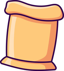 Flat fertilizer sack illustration