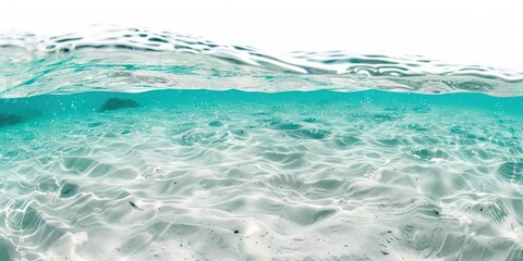 undersea white sand ocean clean clear water surface ripple