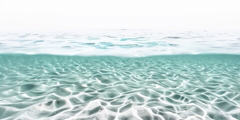 undersea sand ocean clean clear water surface ripple sun reflection