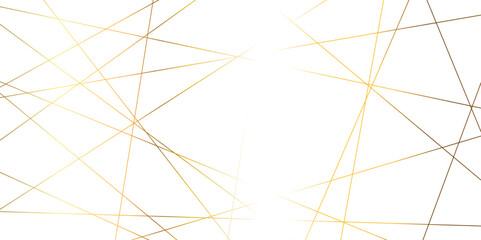 Obraz premium Abstract luxury seamless premium shiny golden random chaotic square and triangle lines on transparent background. Vector, illustration