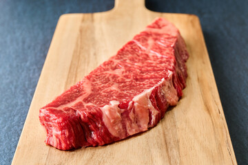 生の牛肉のクローズアップ