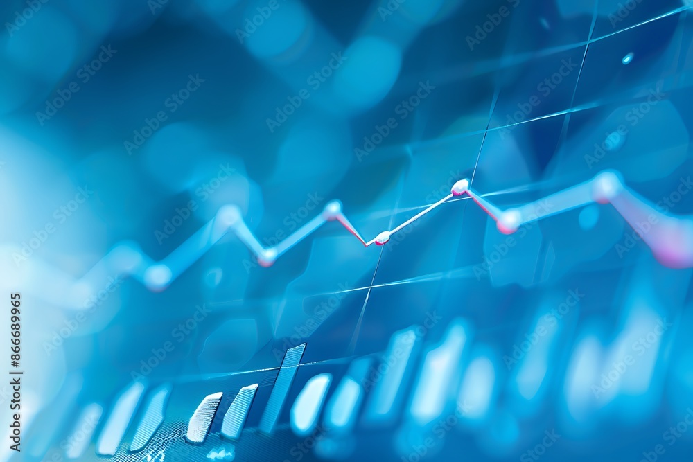 Poster Abstract Blue Graph with Bokeh