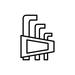 hex key line icon
