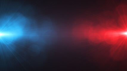 Red and blue light rays background © othersidevision