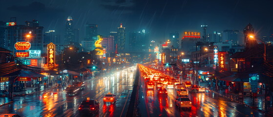 A replica of Thailand's Chinatown, (Yaowarat) a source of diverse cultures in terms of food. Civilization of nightlife